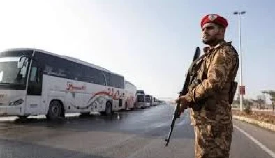 خروج آخر دفعة من عناصر تنظيم قسد من حي الشيخ مقصود