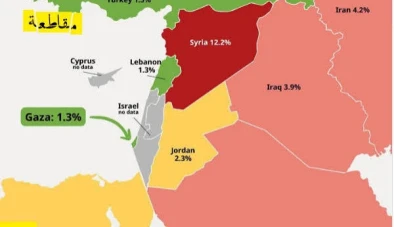 خارجية الاحتلال تنشر خريطة تبتلع جنوب لبنان