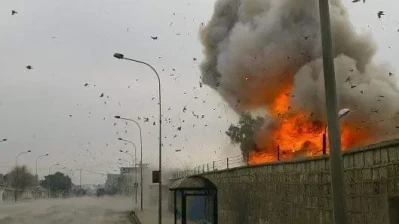 طيران مجهول..3 غارات تستهدف مقرا لميليشيا الحشد الشعبي جنوب بغداد