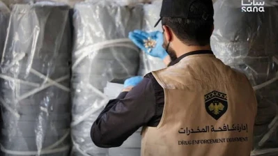 مكافحة المخدرات تضبط 1.3 مليون حبة كبتاغون في حمص وتحبط تهريبها ‏خارج البلاد