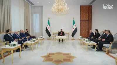 الرئيس الشرع يبحث مع وفد ليبي تعزيز التعاون الاقتصادي والتجاري
