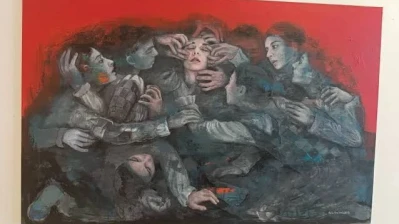 صورة اليوم: رولا أبو صالح تجسد القلق الإنساني والتضامن في لوحة تشكيلية