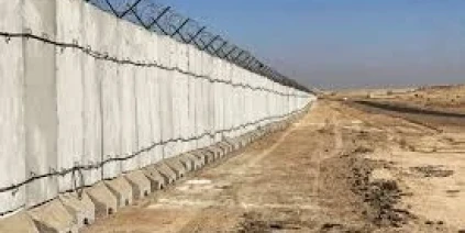 جدار خرساني على طول الحدود السورية العراقية