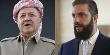 . الرئيس الشرع يبحث هاتفياً مع بارزاني التعاون لتنفيذ الاتفاق مع قوات سوريا الديمقراطية