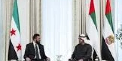 محمد بن زايد والشرع يبحثان تعزيز العلاقات والتطورات الإقليمية