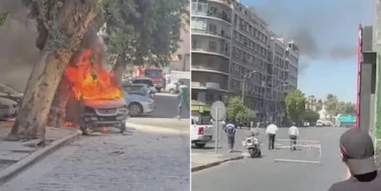انفجاران يهزان دمشق خلال زيارة ماكرون لسوريا
