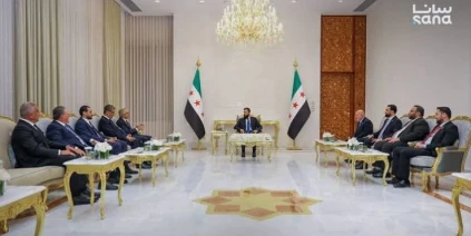 الشرع يستقبل وزير الاقتصاد والتجارة في لبنان