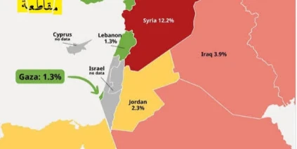 خارجية الاحتلال تنشر خريطة تبتلع جنوب لبنان