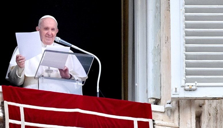 البابا فرانسيس خلال قداس اليوم الأحد في الفاتيكان (إنترنت)