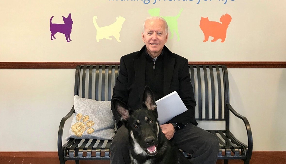 الرئيس الأمريكي جو بايدن مع كلبه (إنترنت)