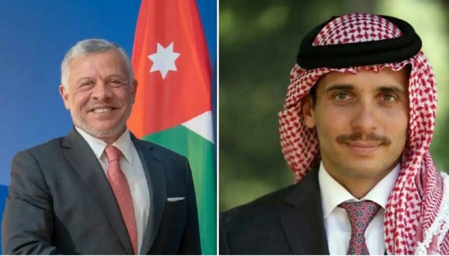 الأمير حمزة بن الحسين والملك عبدالله بن الحسين (إنترنت)