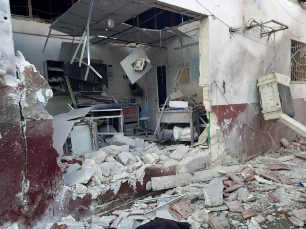 تدمير مشفى عفرين وحروجه عن الخدمة جراء القصف