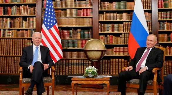 الرئيسان الاميركي والروسي في فيلا لاغرانج جنيف / رويترز