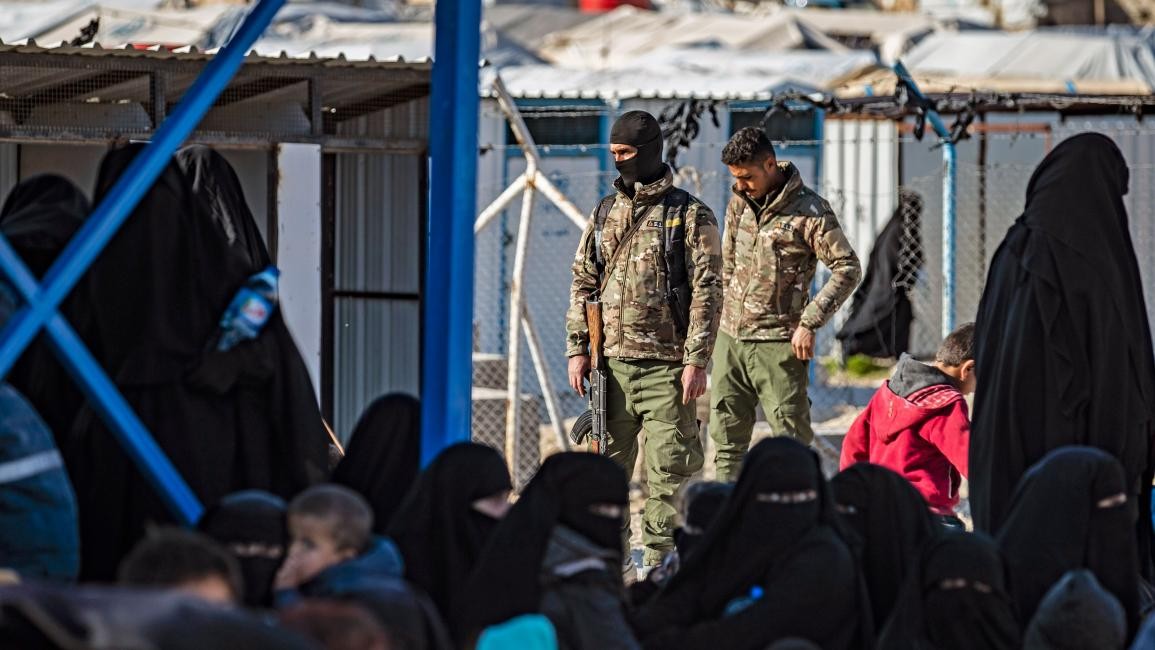 مخيم الهول الذي تسيطر عليه قوات سورية الديموقراطية