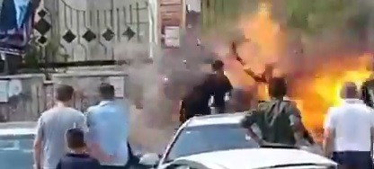 تفجير قنبلة اثناء خلاف عند باب قصر العدل في طرطوس