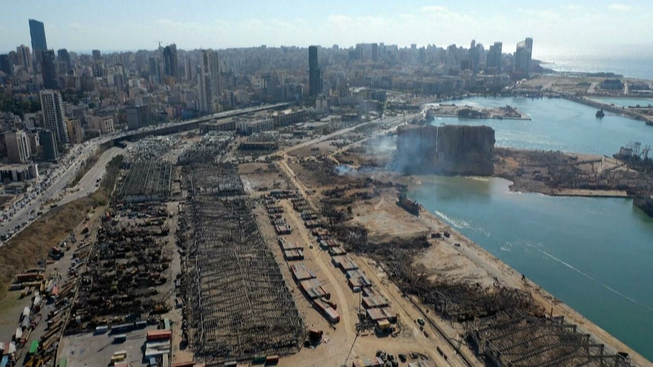 مرفأ بيروت بعد الانفجار - ارشيف