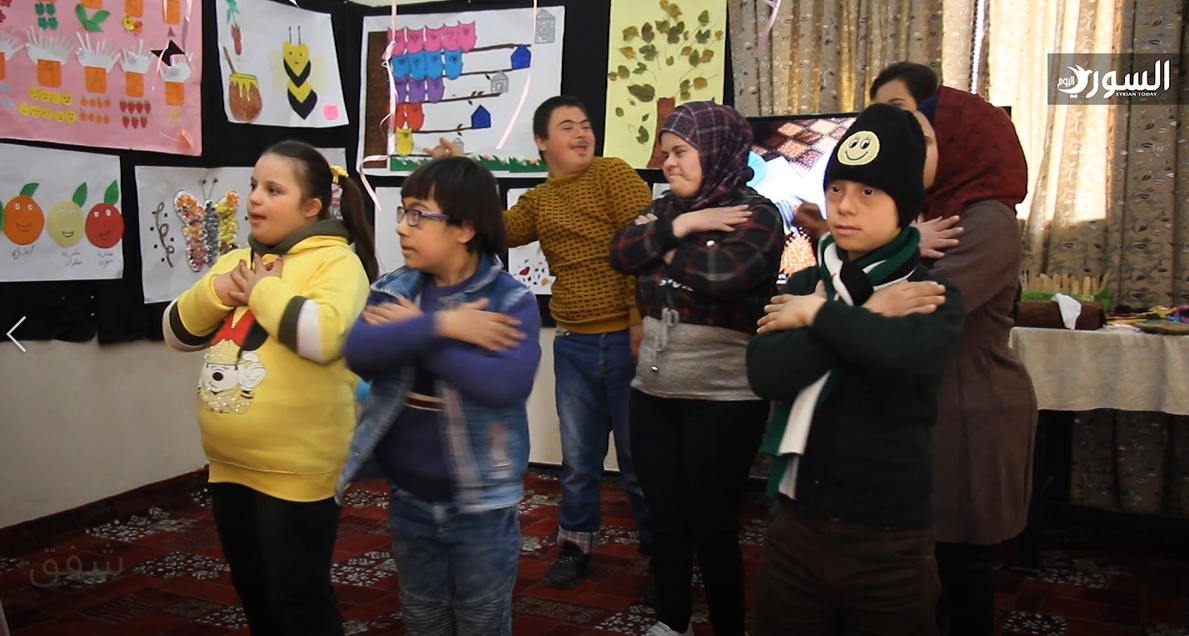 أطفال متلازمة داون في معرض للأشغال اليدوية ( خاص السوري اليوم)