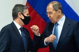 وزير خارجية روسيا سيرغي لافروف ووزير خارجية امريكا انتوني بلينكن