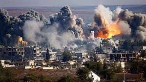 قصف روسي على مدن سورية