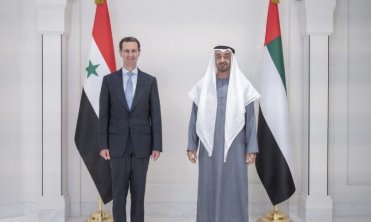رئيس النظام السوري مع محمد بن راشد (القدس العربي)