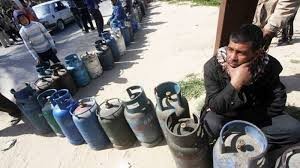 طوابير الغاز في سوريا