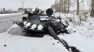 دبابة روسية على أبواب كييف