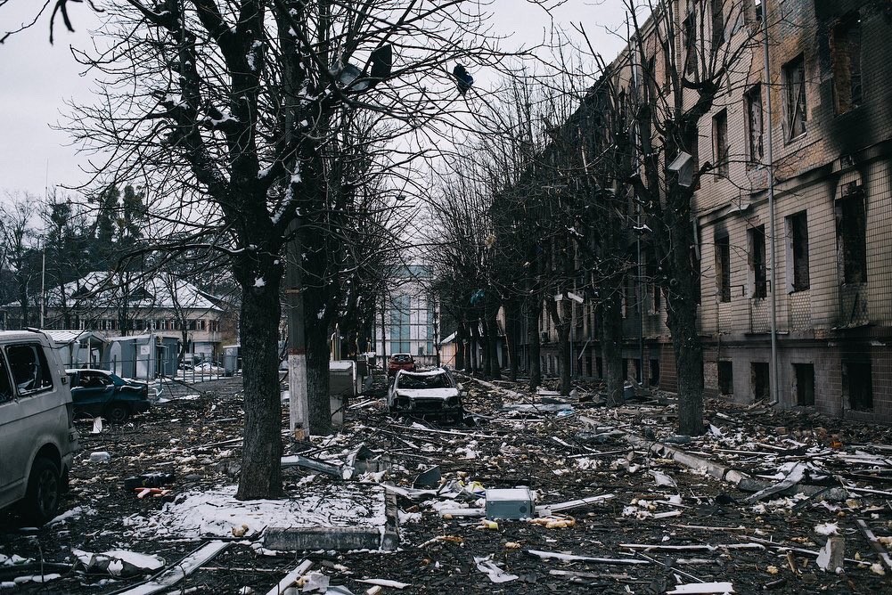 الدمار في أوكرانيا (تويتر)
