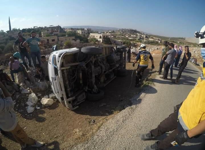 حادث سير في محافظة إدلب شمالي سوريا ( انترنت)