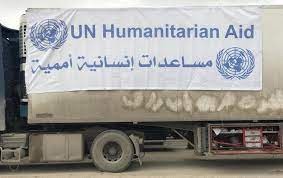 شاحنة مساعدات أممية لانازحين السوريين