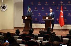 وزير خارجية ايران حسين امير عبد اللهيان ووزير خارجية تركيا مولود جاويش أوغلو
