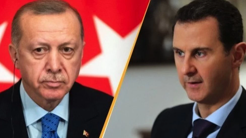 بشار الأسد والرئيس التركي رجب طيب اردوغان(وكالات)