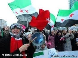 صورة تعبيرية عن احتجاجات السوريين  ضد نظام الأسد