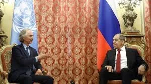 المبعوث الأممي غير بيدرسون في لقاء مع وزير الخاردية الروسية سيرغي لافروف