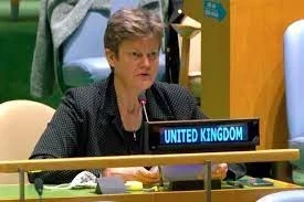 سفيرة بريطانيا في الأمم المتحدة بربارا وودوارد