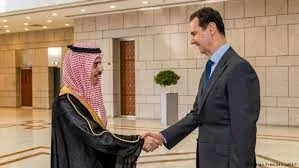 وزير الخارجية السعودي فيصل بن فرحان ورئيس النظام السوري بشار الأسد