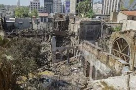 حريق في دمشق أتي على المنازل الأثرية في سوق صاروجة