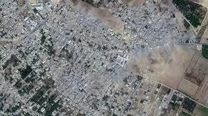 صورة الأقمار الصناعية تظهر حجم الدمار في  غزة