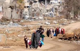 نزوح الشعب الفلسطيني بين شمال وجنوب في غزة