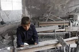 احدى المدارس التي دمرها النظام في سوريا
