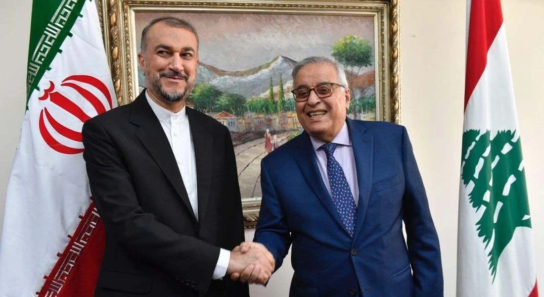وزير خارجية ايران أمير عبد اللهيان ووزير خارجية لبنان عبد الله حبيب