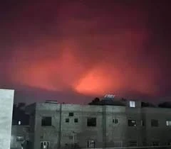 القصف الأسرائيلي على منطقة يبرود في القلمون السوري