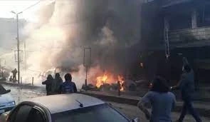 انفجار سيارة في سوق أغزاز