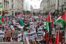 مظاهرات مؤيدة للشعب الفلسطيني