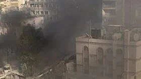 القتصلية الايرانية في دمشق بعد القصف