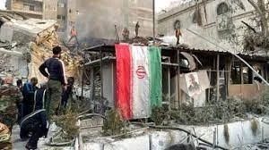 مبنى القنصلية الإيرانية في دمشق بعد القصف