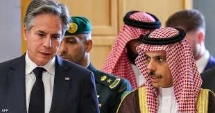 وزير الخارجية السعودي فيصل بن فرحان أل سعود  ووزير الخارجية الامريكي انتوني بلينكن