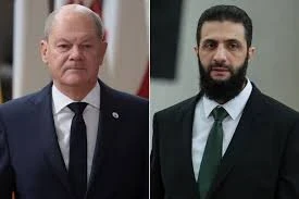 الرئيس السوري أحمد الشرع والمستشار الألماني أولاف شولتس