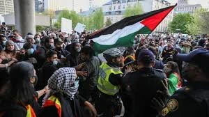مظاهرات امريكية لنصرة فلسطين