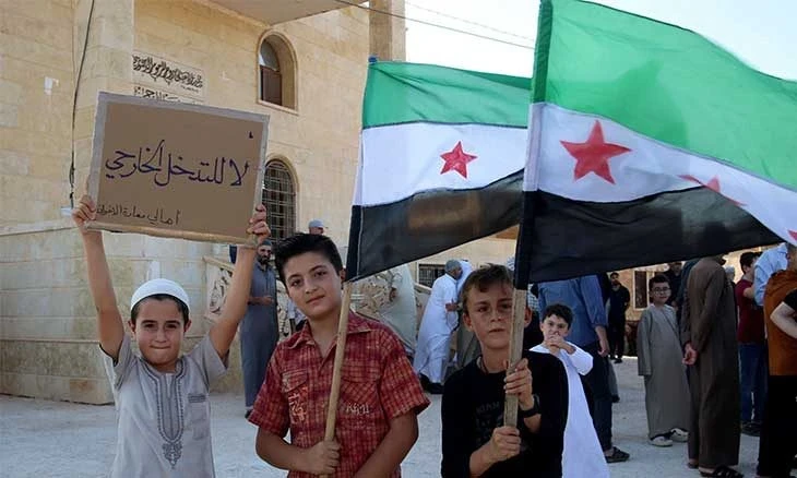 متظاهرون سوريون ضد التقسيم