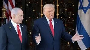 الرئيس الامريكي دونالد ترامب ورئيس وزراء دولة الاحتلال بنيامين نتنياهو